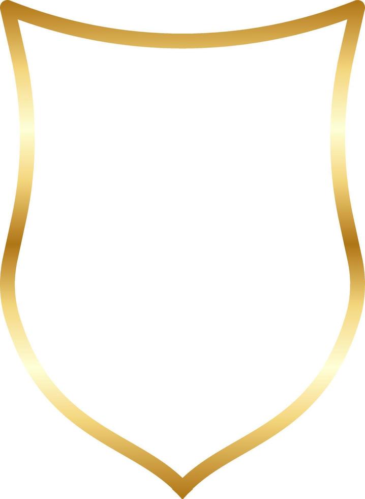 ilustración de diseño de esquema de etiqueta de insignia de oro vector