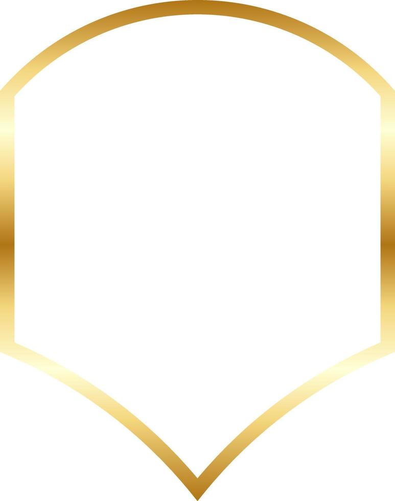 Gold Badge Label Outline Design Illustration vector