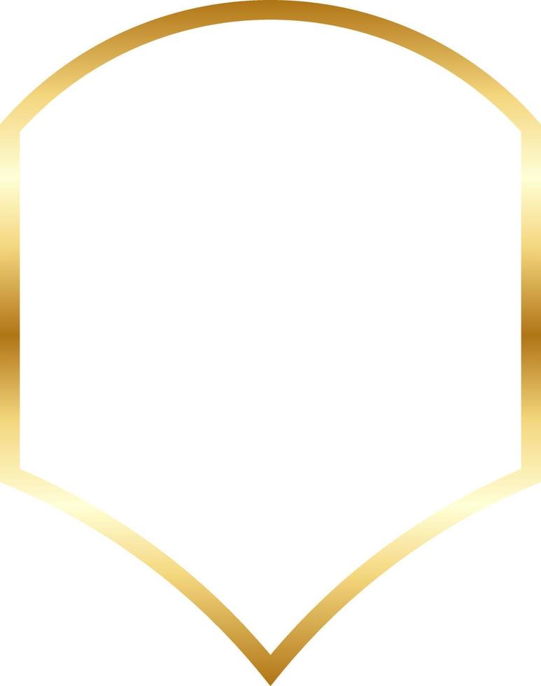 Gold Badge Label Outline Design Illustration vector