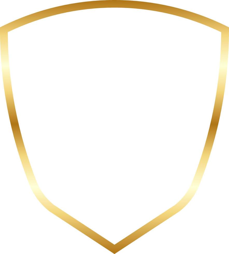 Gold Badge Label Outline Design Illustration vector