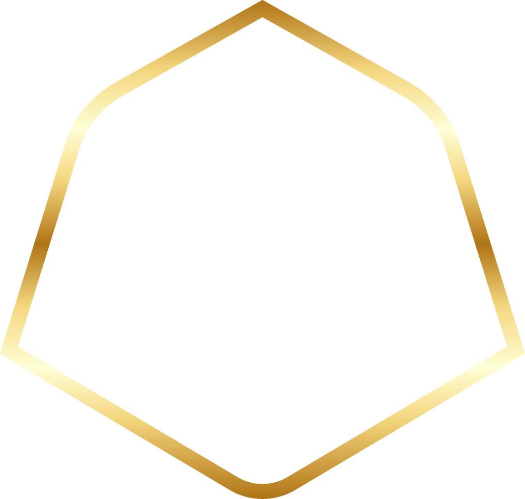 Gold Badge Label Outline Design Illustration vector