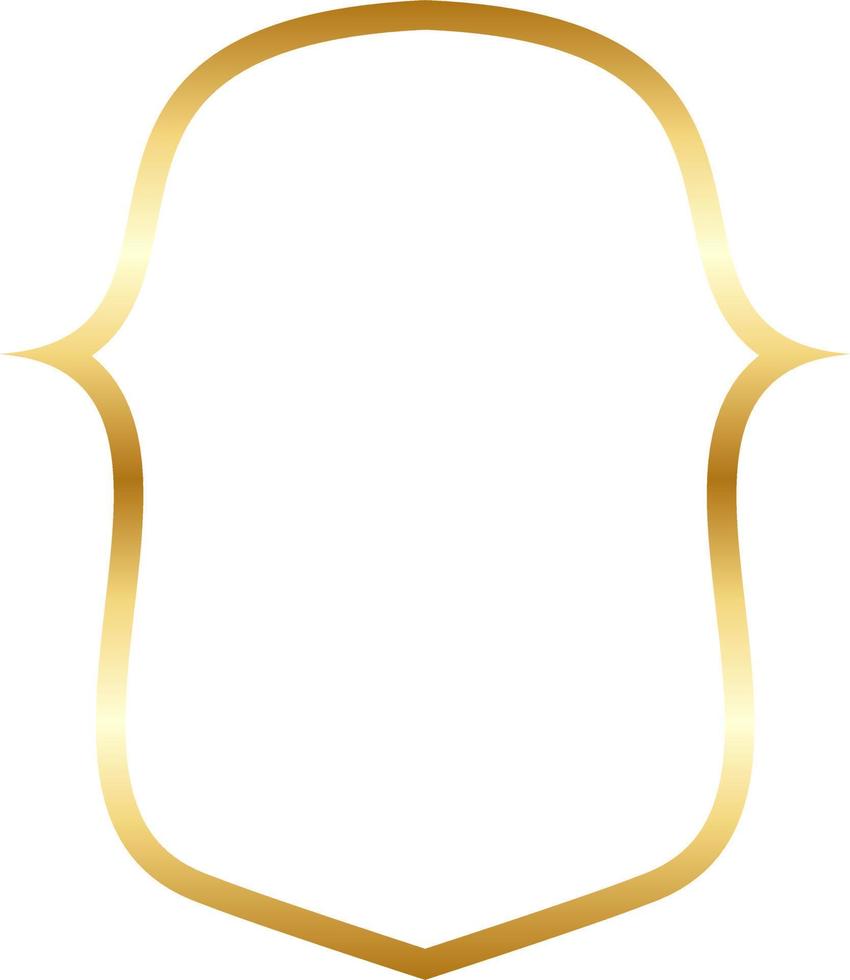 ilustración de diseño de esquema de etiqueta de insignia de oro vector