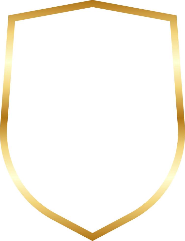 Gold Badge Label Outline Design Illustration vector