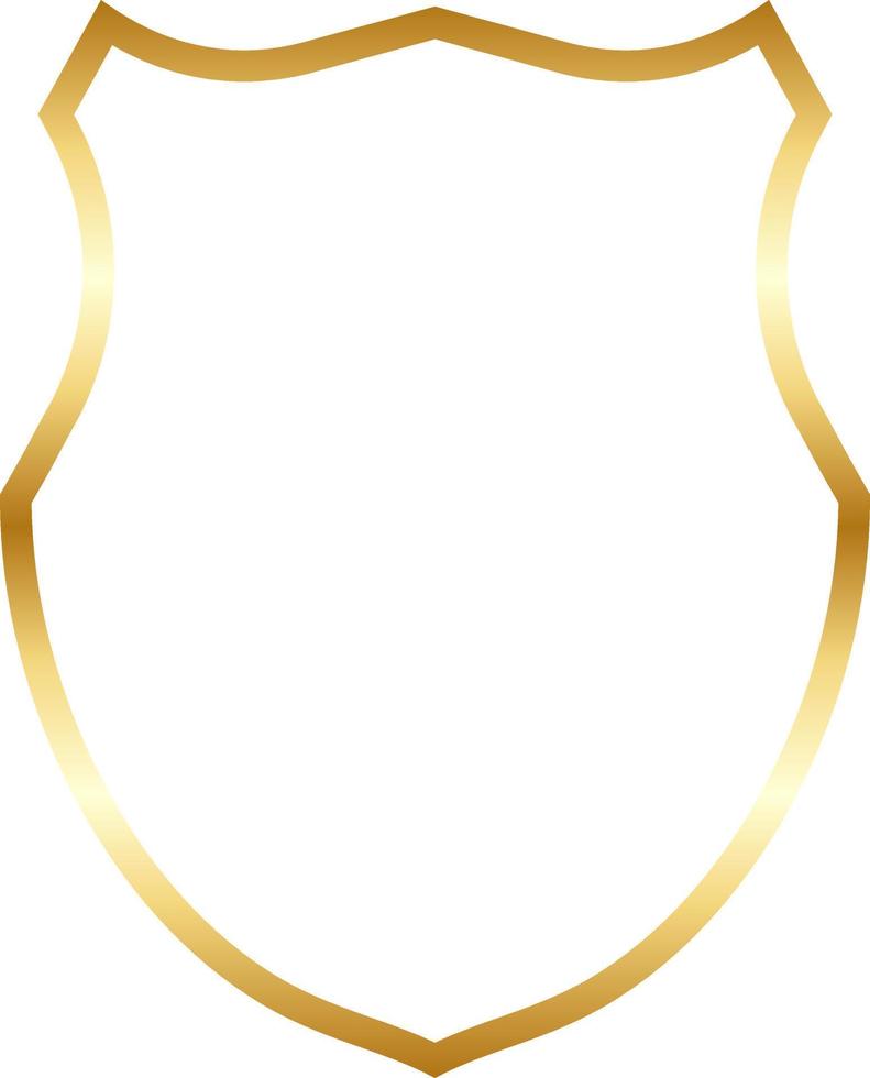 Gold Badge Label Outline Design Illustration vector