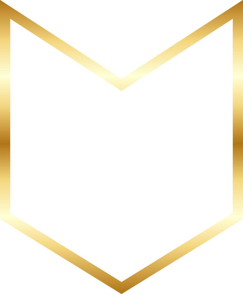 Gold Badge Label Outline Design Illustration vector
