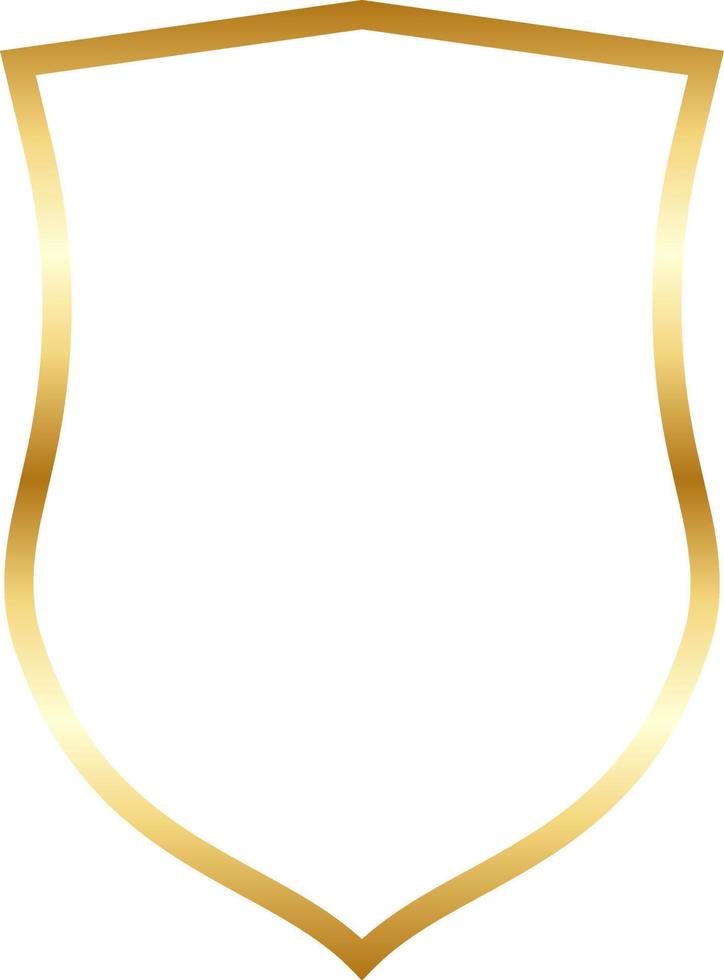 Gold Badge Label Outline Design Illustration vector