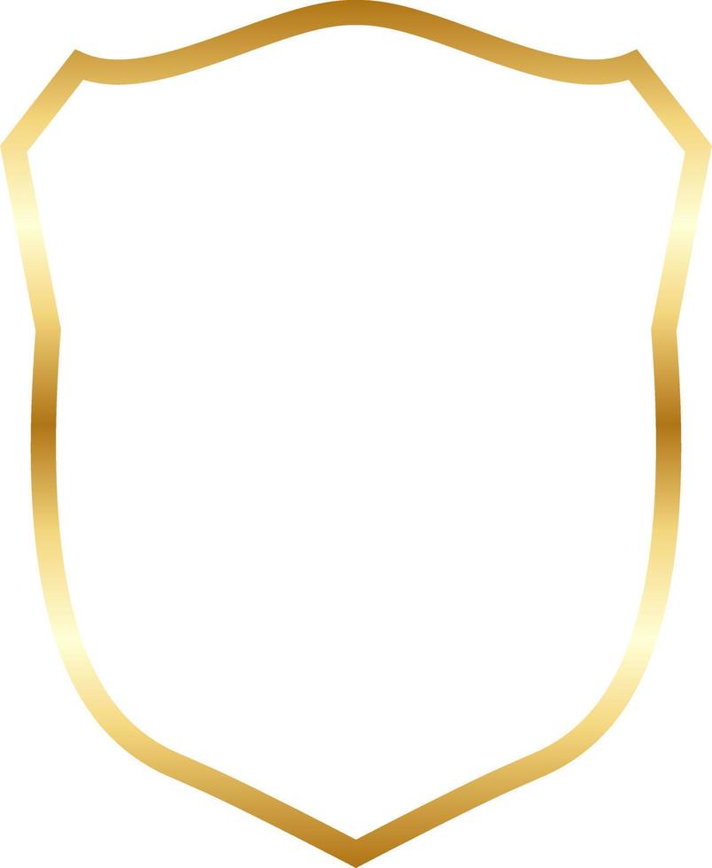 Gold Badge Label Outline Design Illustration vector