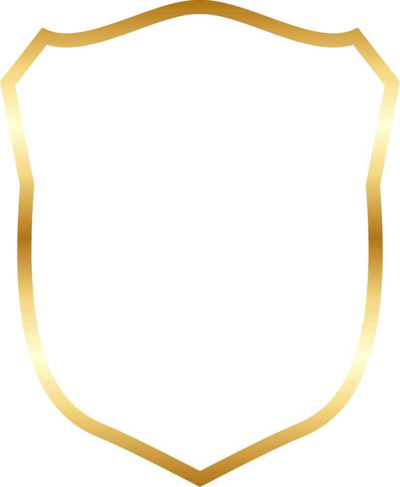 Gold Badge Label Outline Design Illustration vector