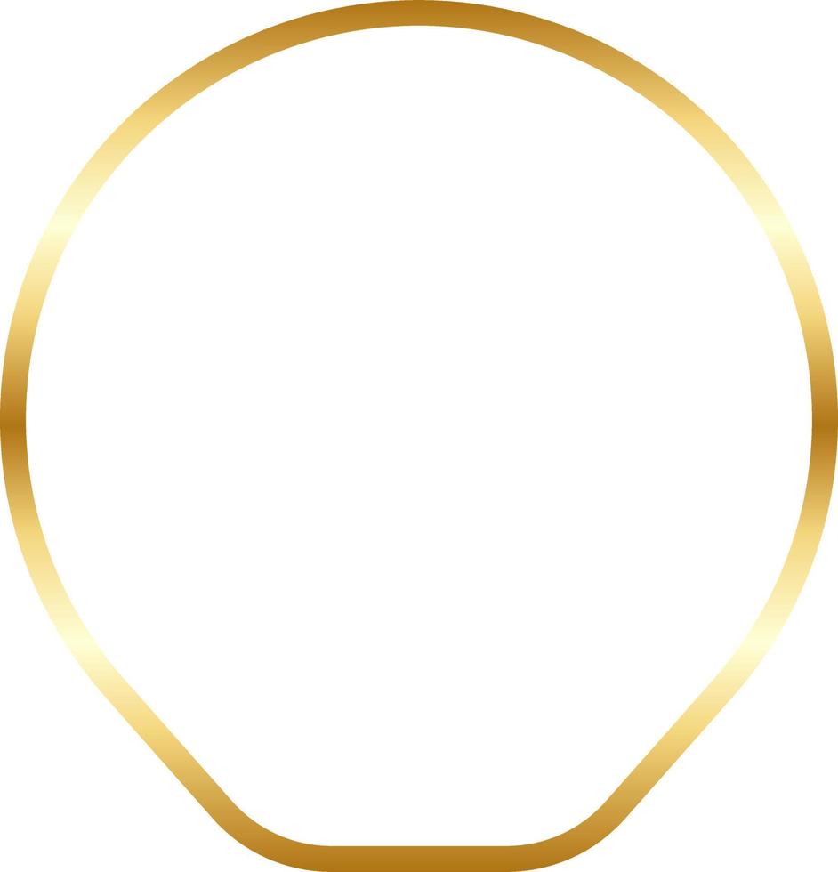 Gold Badge Label Outline Design Illustration vector