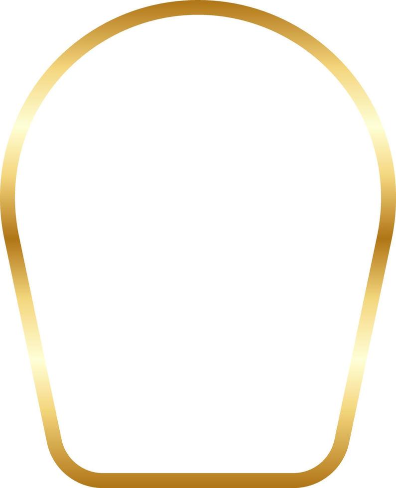 Gold Badge Label Outline Design Illustration vector
