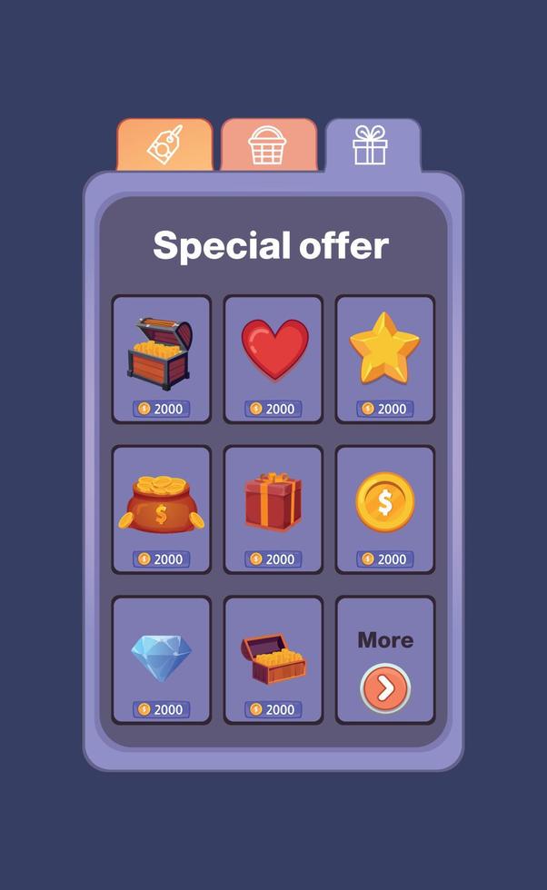 mobile game store , user interface ui - ux vector