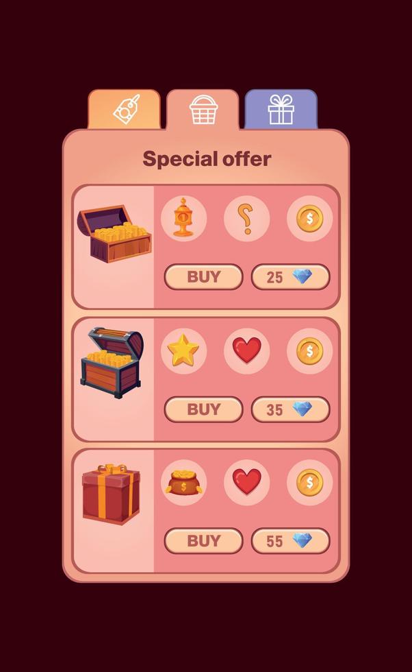 mobile game store , user interface ui ux 14493771 Vector Art at Vecteezy