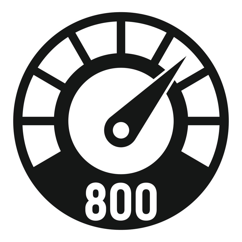 Benchmark level icon, simple style vector