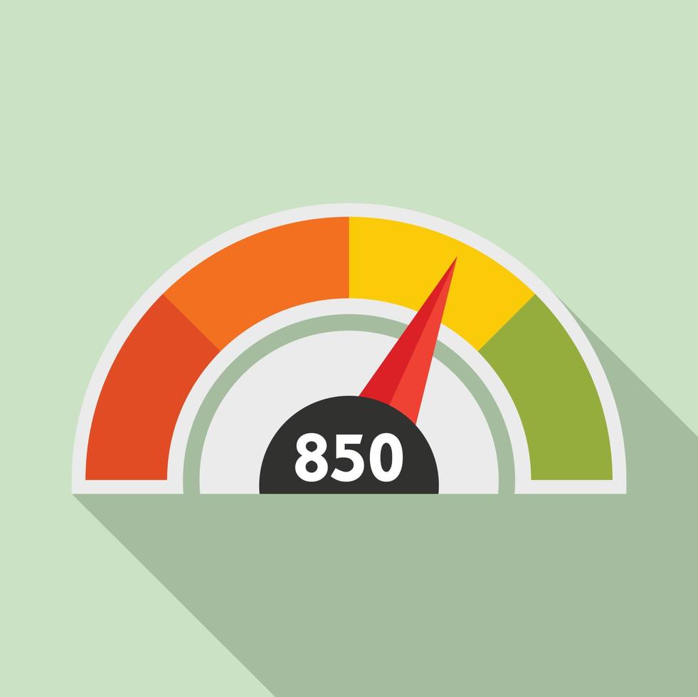 Good meter scale icon, flat style vector
