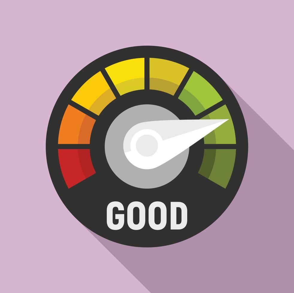 Credit score icon, flat style vector