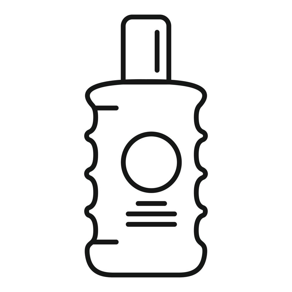 Lotion uv cream bottle icon, outline style vector