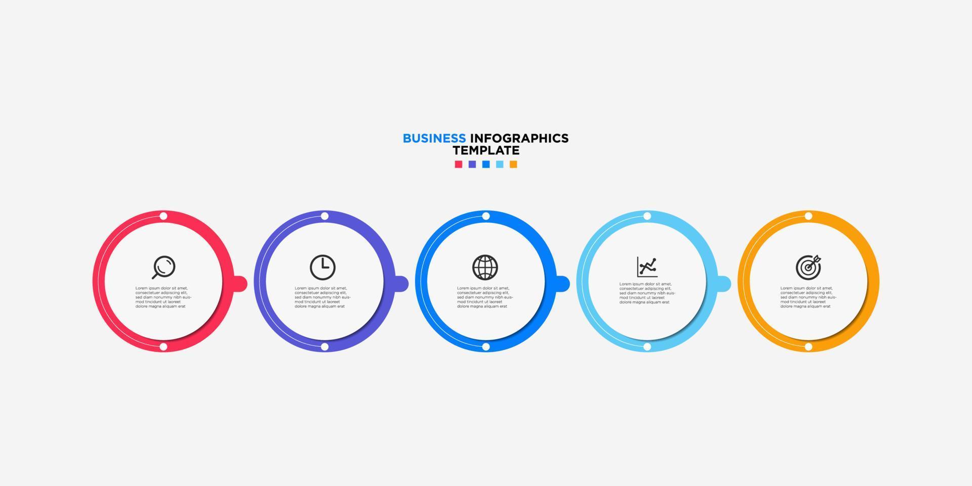 Business infographics timeline  design template with 5 step and option information. Premium vector with editable sign or symbol. Eps10 vector