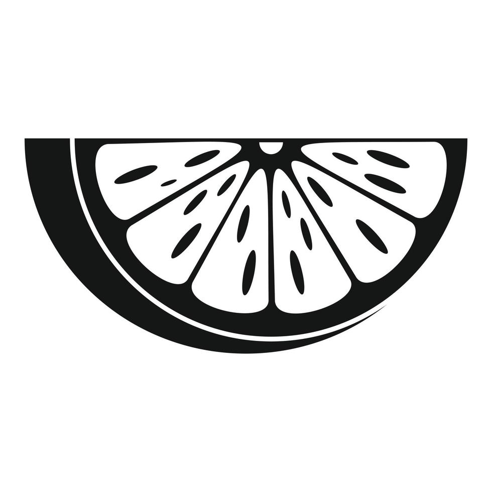 Lime piece icon, simple style vector
