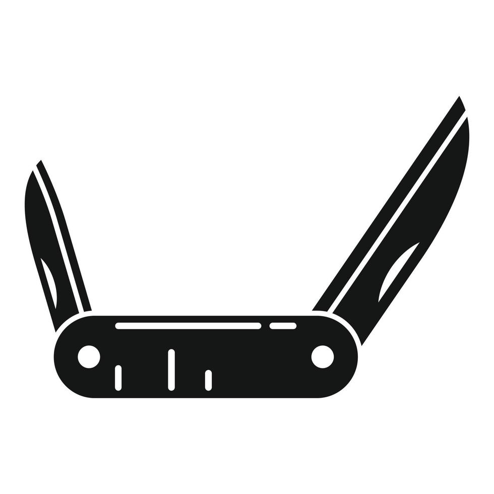 Hiking knife icon, simple style vector
