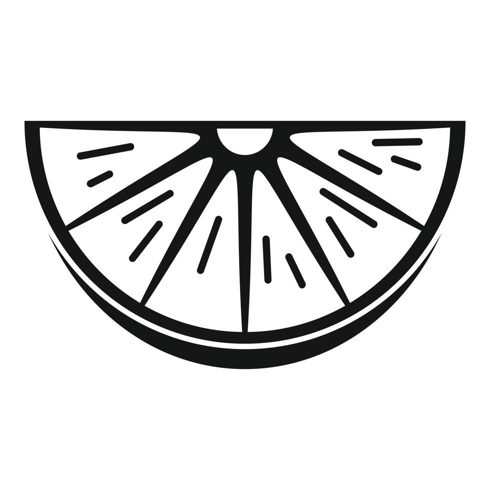icono de rodaja de limón, estilo simple vector