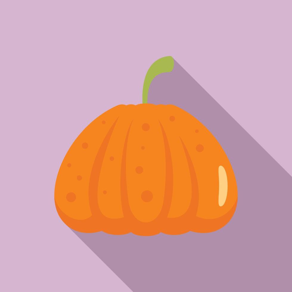 icono de calabaza jack, estilo plano vector