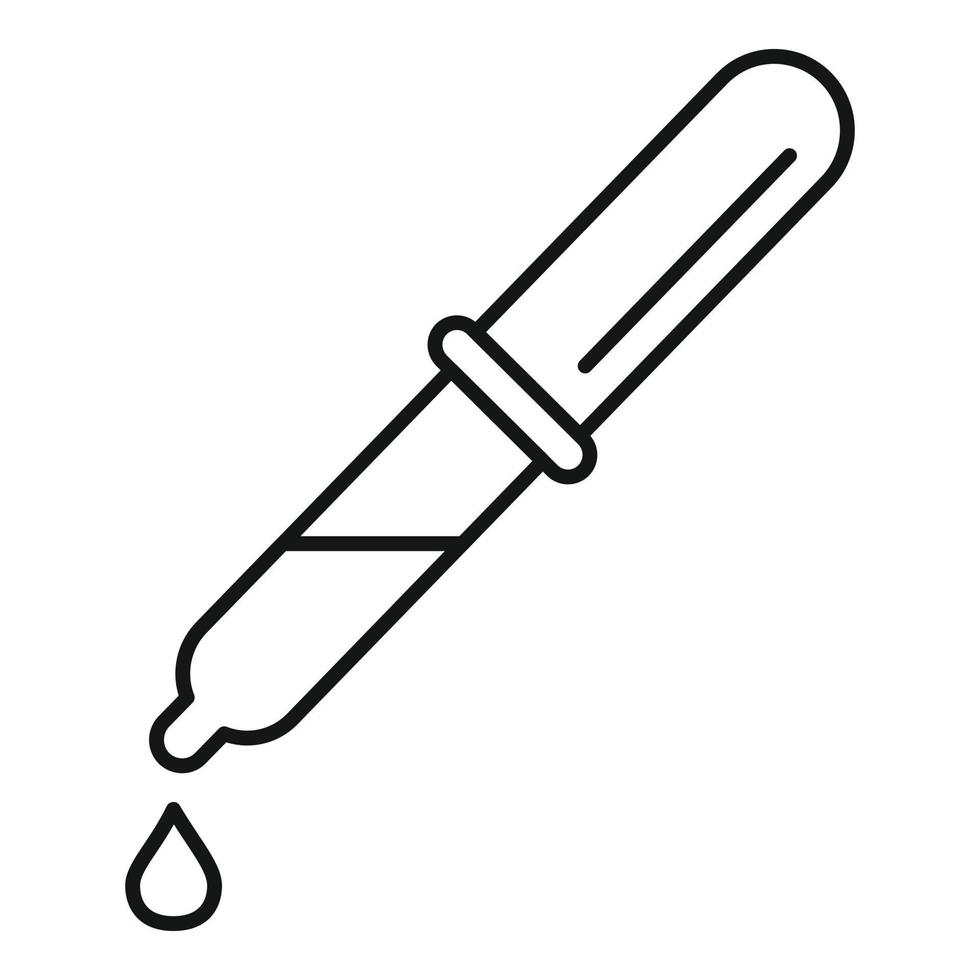 Drop blood test icon, outline style vector