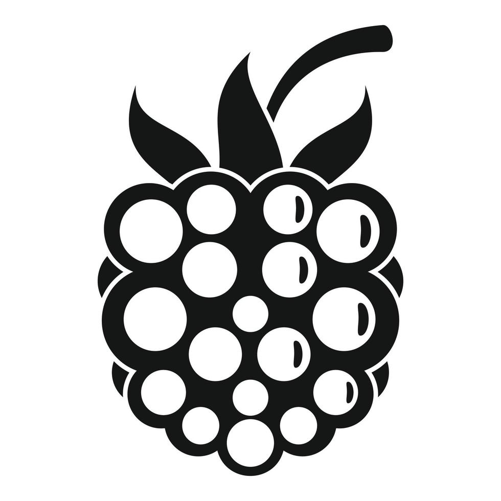 Natural blackberry icon, simple style vector