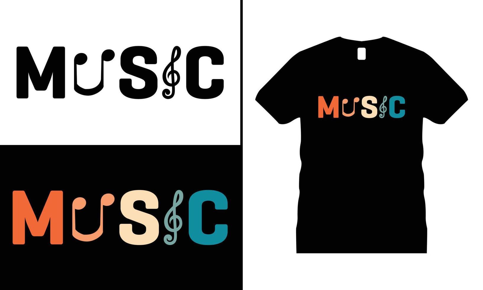 Music Motivational T-shirt Design vector. Use for T-Shirt, mugs, stickers, etc. vector