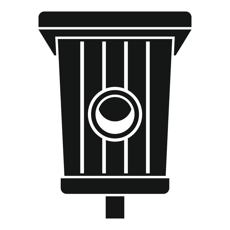 Box bird house icon, simple style vector