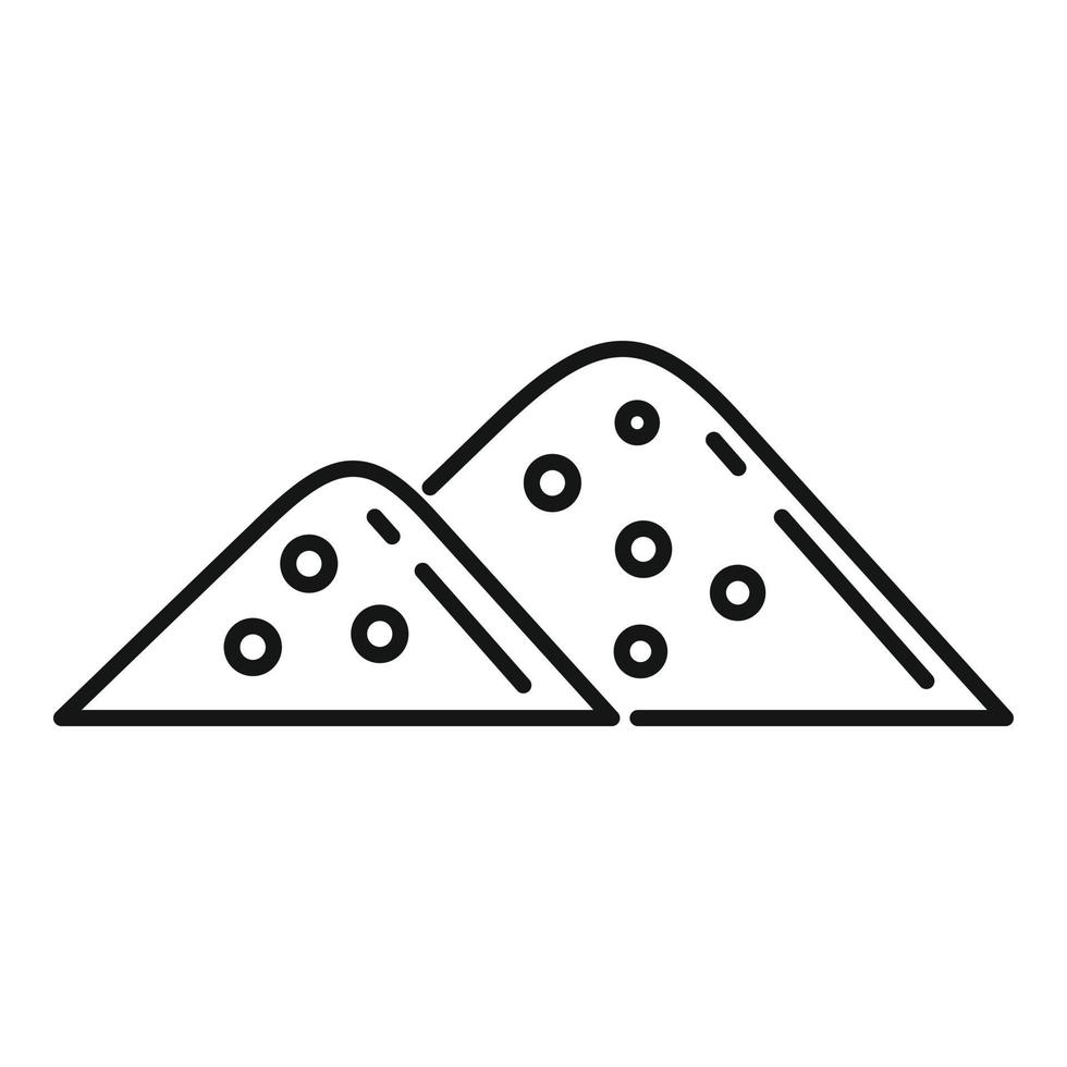 Sugar pile icon, outline style vector