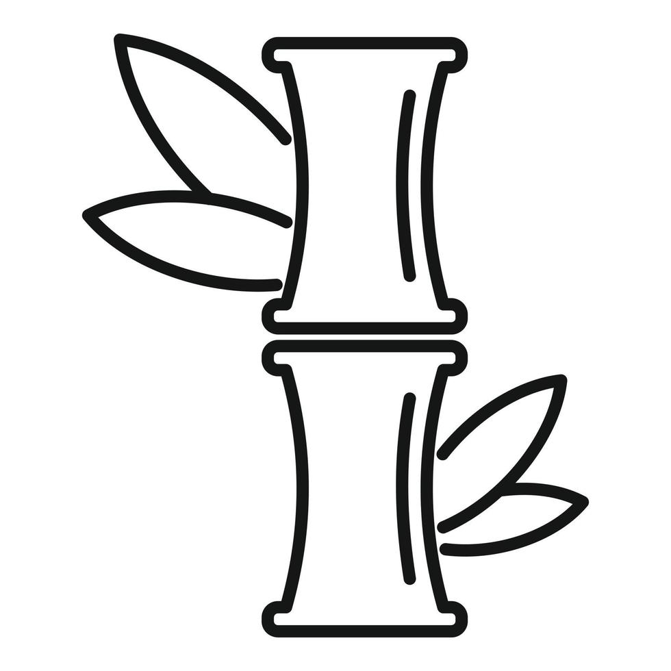 Sugar cane icon, outline style vector
