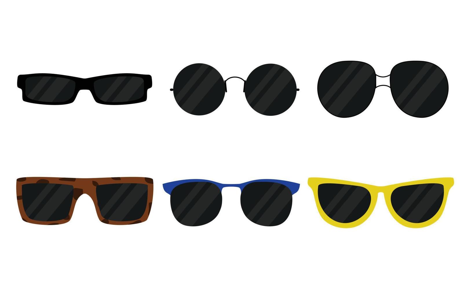 conjunto de gafas de sol. ilustración vectorial vector