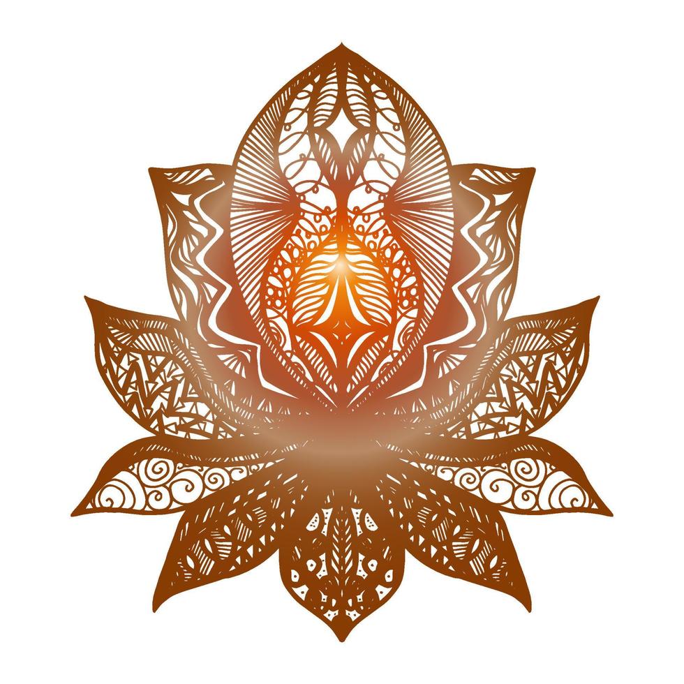 Flower Lotus Tattoo vector