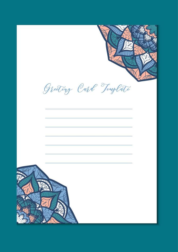Mandala vintage template card vector