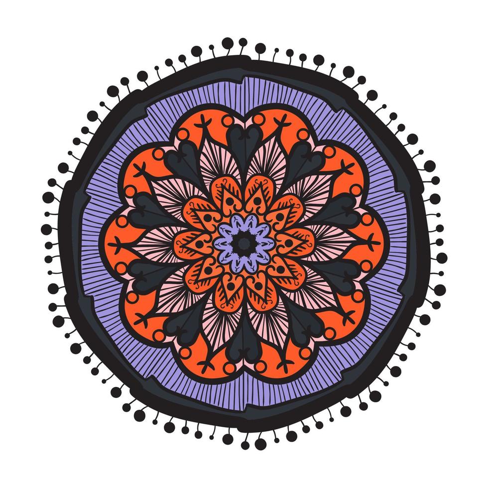 Mandala Line Template vector