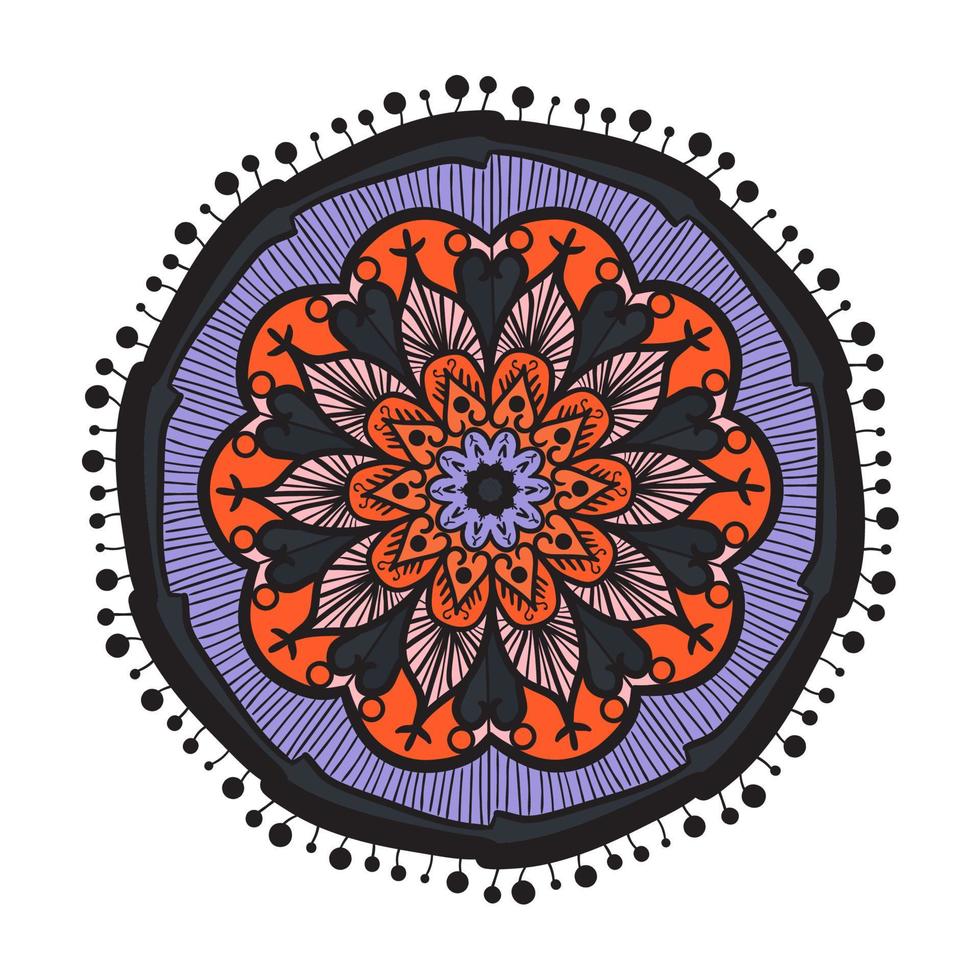 Mandala Line Template vector