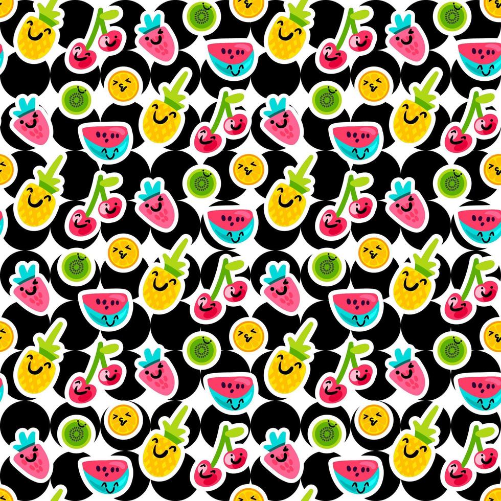 Summer Fruits Patterns vector