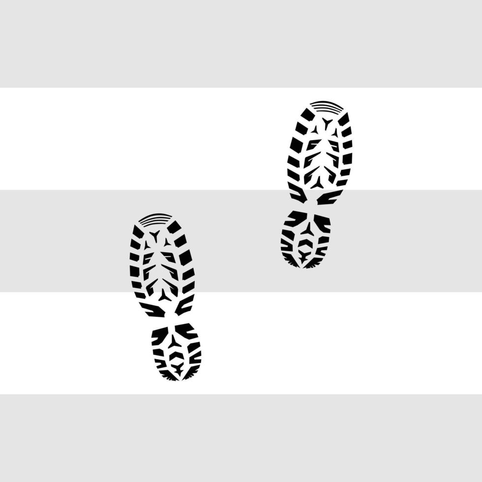pista de zapatos en ilustración plana de fondo blanco y negro vector