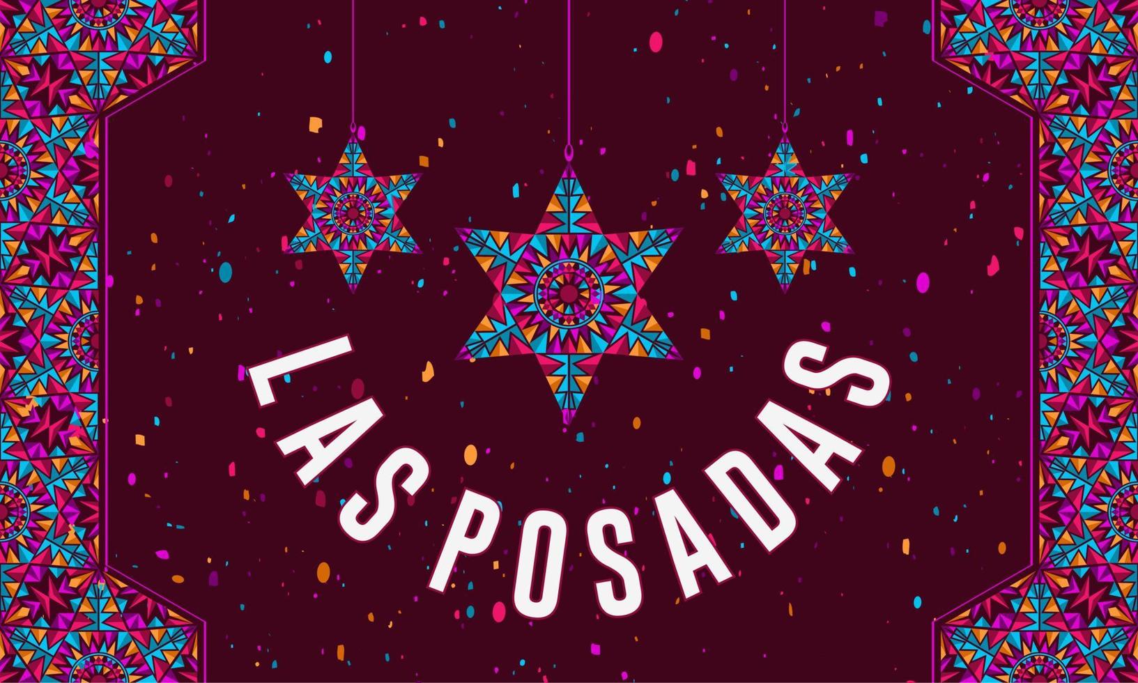 las posada banner, card, poster, flyer, etc vector