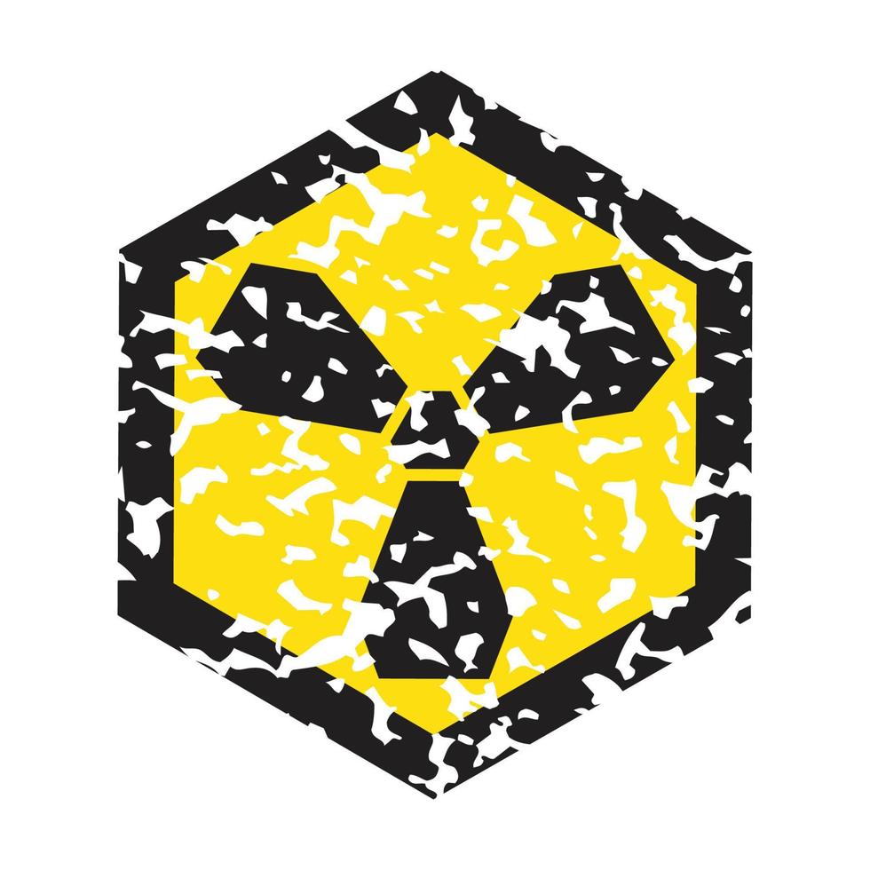 decayed radioactive symbol graphic vector