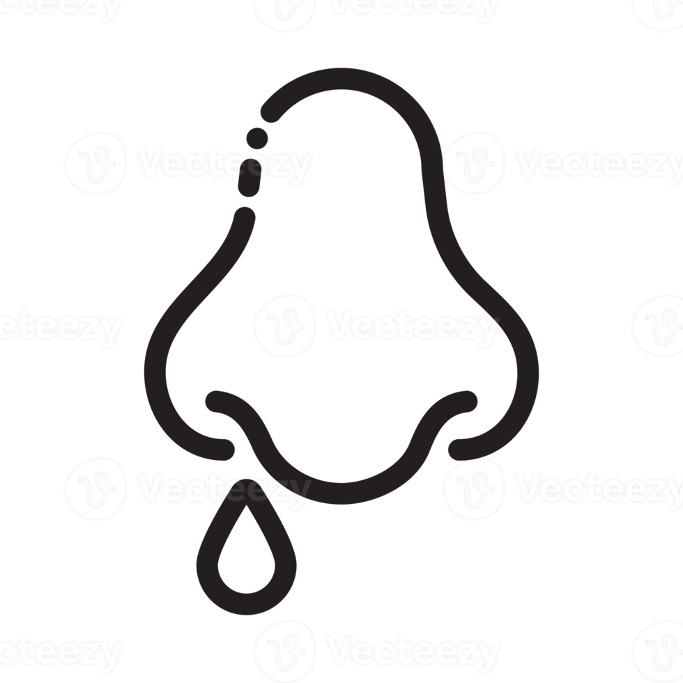 Nase-Symbol. Schnupfen das Konzept der Versorgung von Patienten mit Virusfieber png