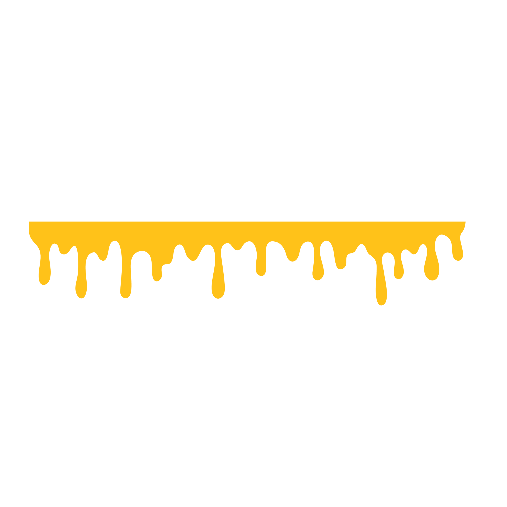 Honey is dripping. The thick yellow liquid dripping onto the ground