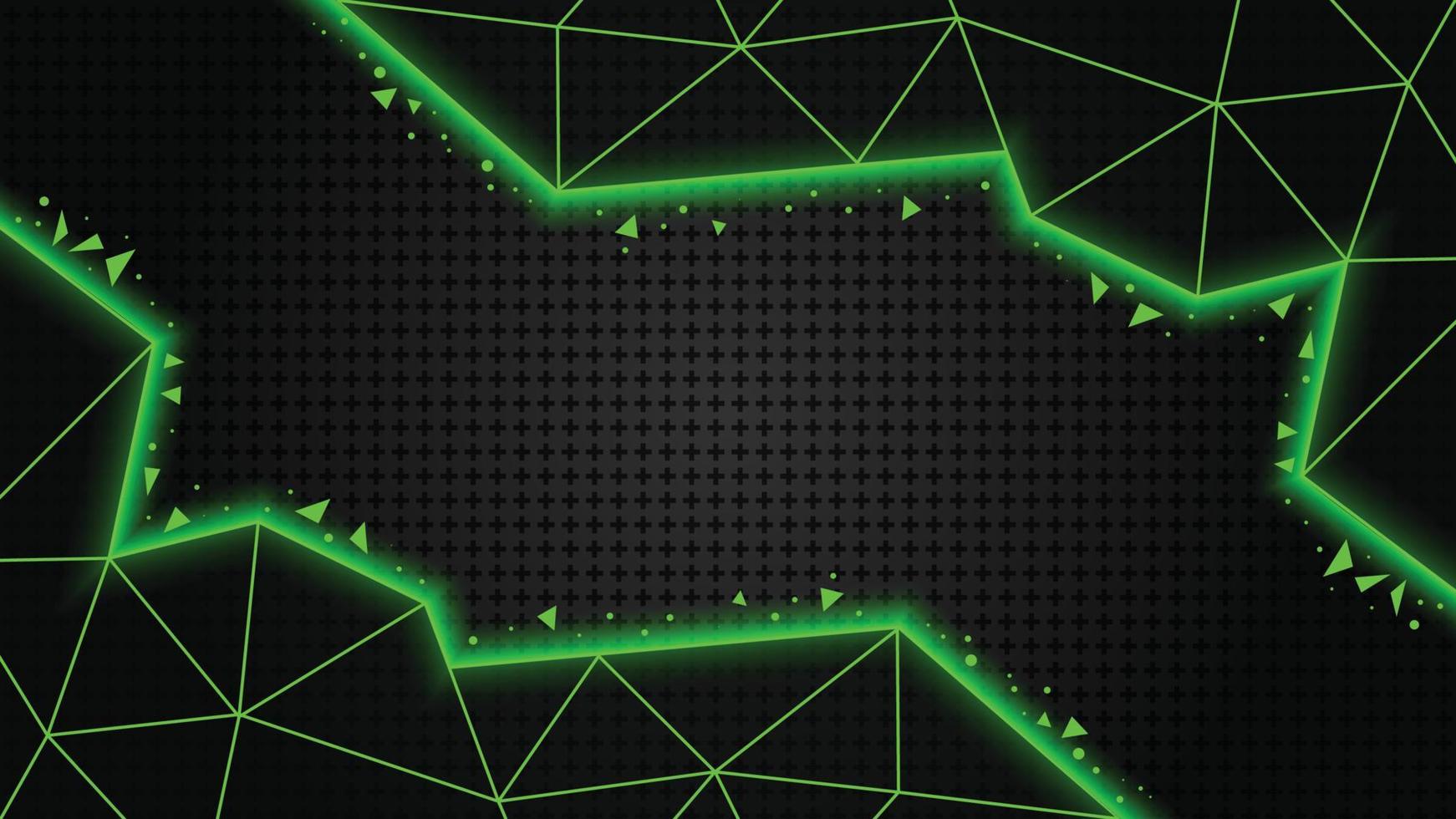 Futuristic abstract black and neon green background vector