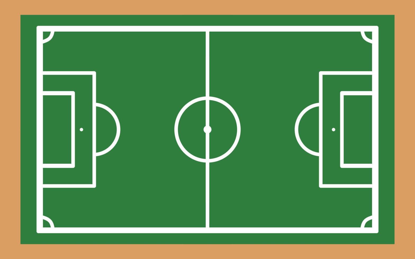 diseño gráfico de campo de fútbol, perfecto para educación o ejemplos vector