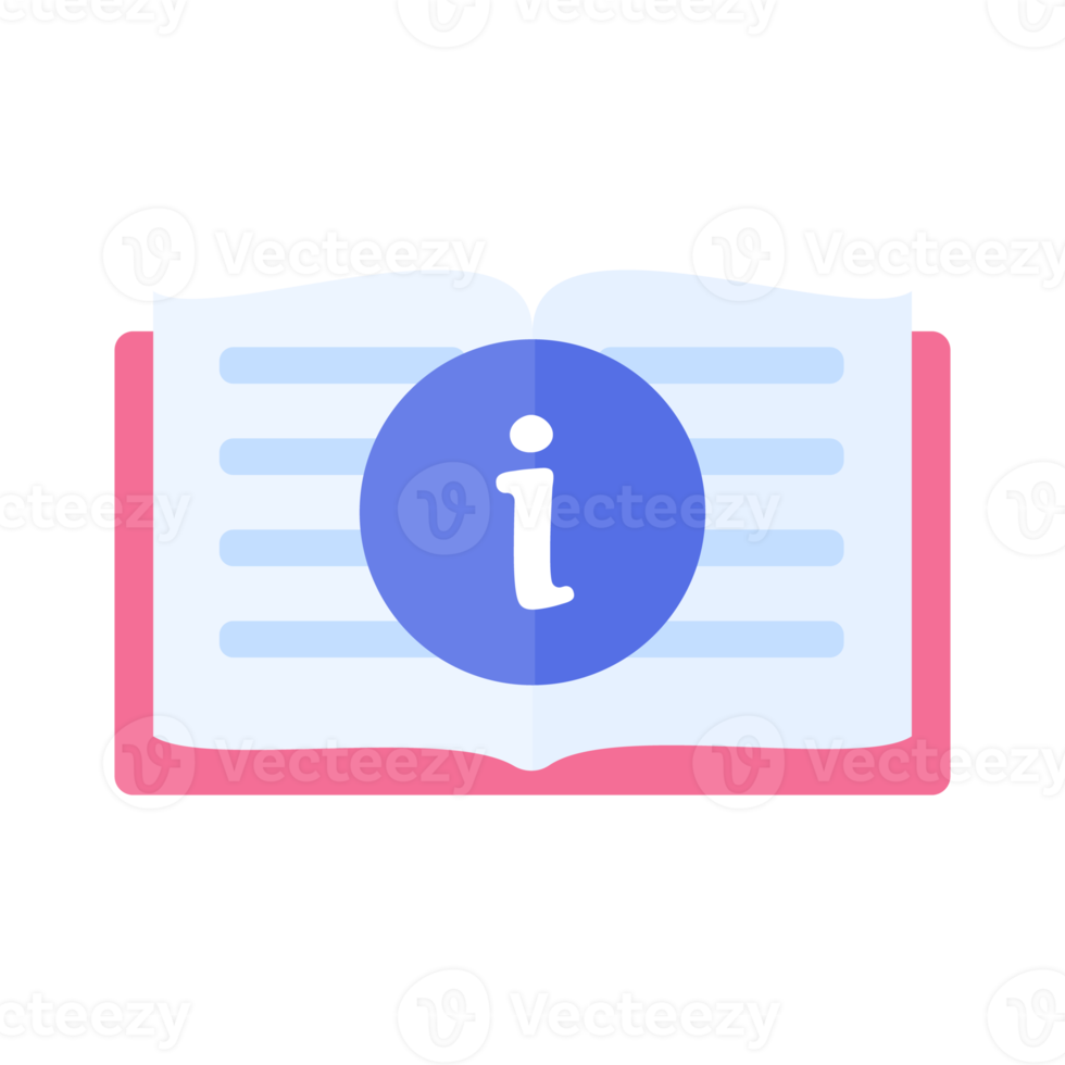 Information icon. data management reading guide Customer information assistance concept png