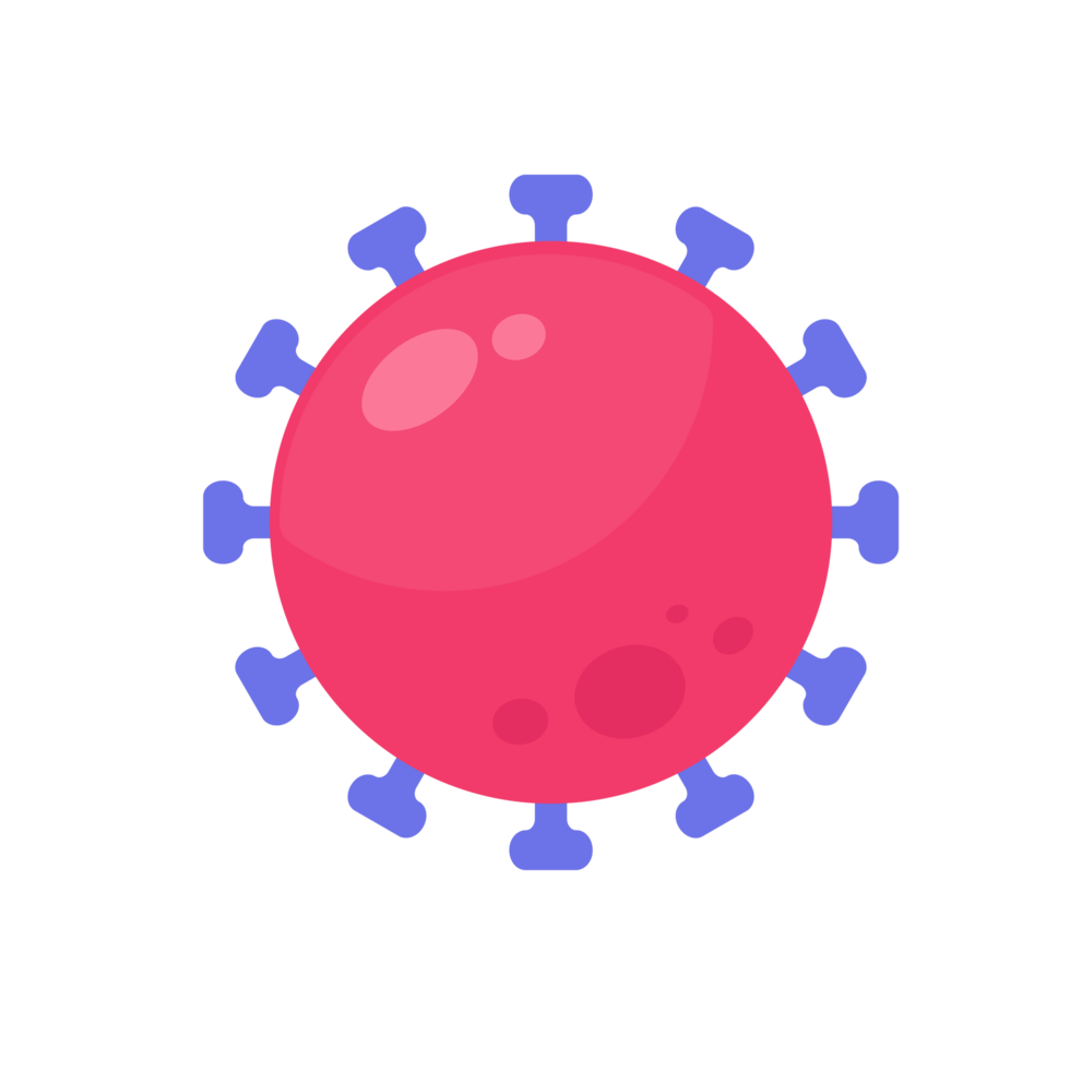 Covid-19-Symbolviren, die durch Husten oder Niesen verbreitet werden, einfaches flaches Design png