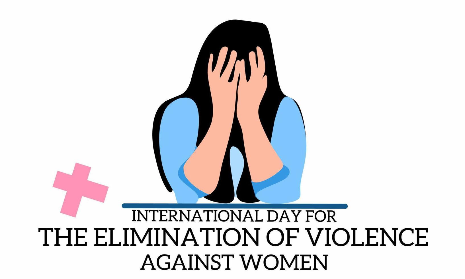 Vector graphic of world the elimination of violence against women day for world day celebration. flat design. Line art design. flyer design. flat illustration. Banner design. November 25