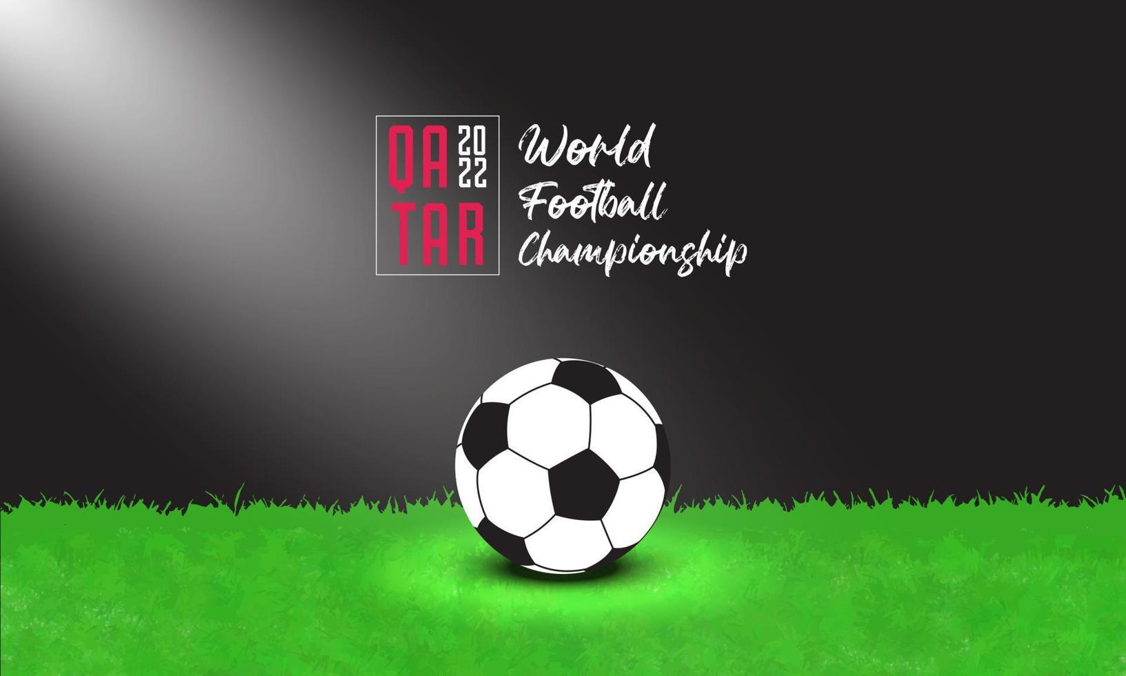 Football 2022 championship cup tournament background vector