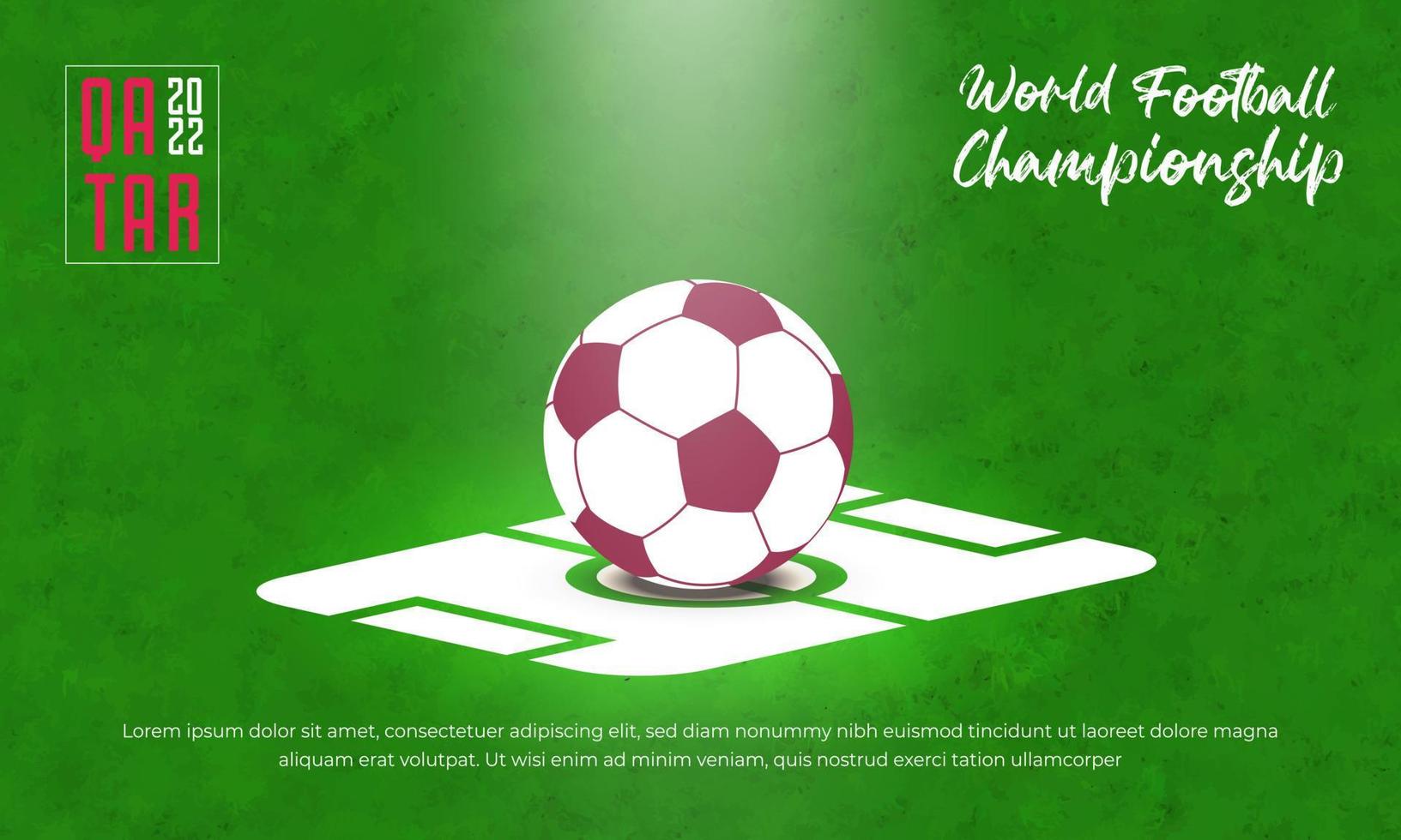 Football 2022 championship cup tournament background vector