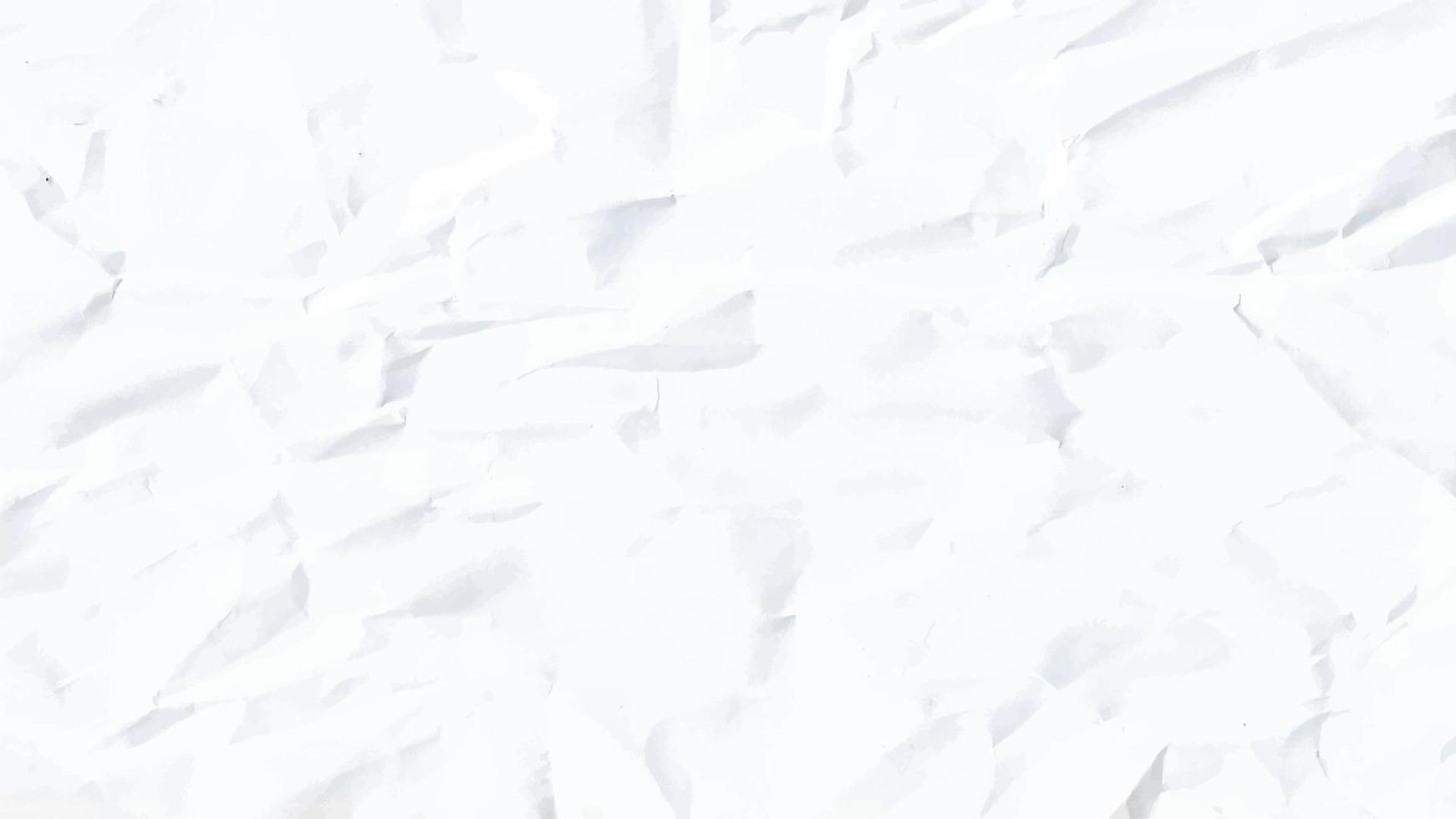 Crumpled white paper texture vector